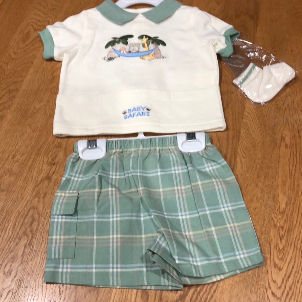Baby safari Short set 3/6months
